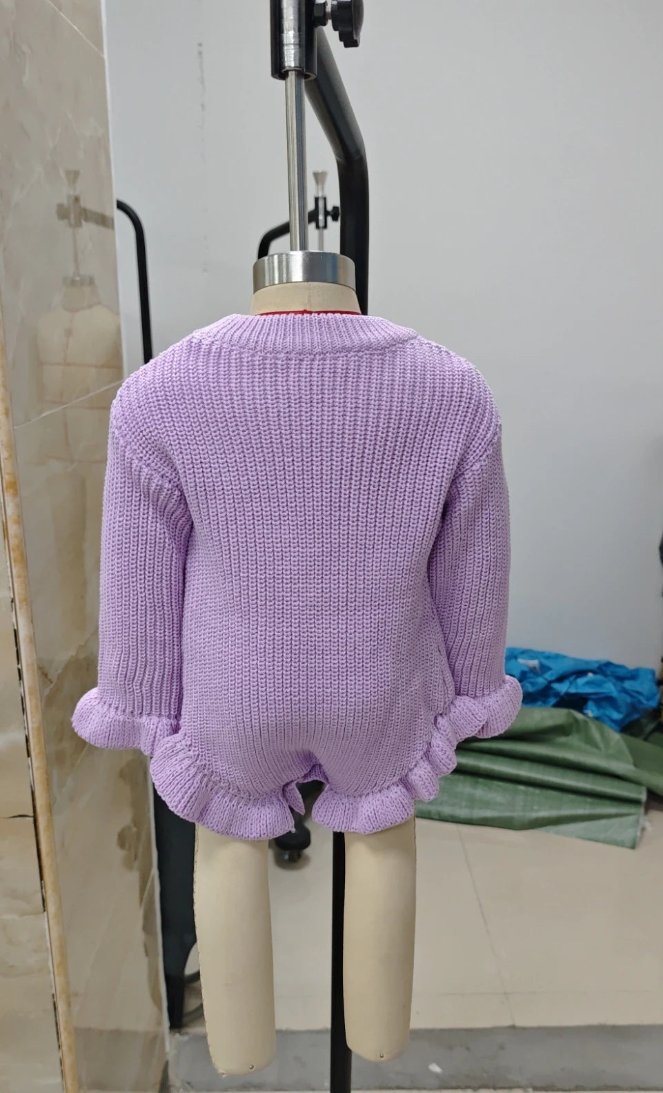 Baby Clothing Autumn  Rompers Cotton Knit Girl Romper Long Sleeve Ruffle Trim Infant Jumpsuit Overalls Newborn Clothes