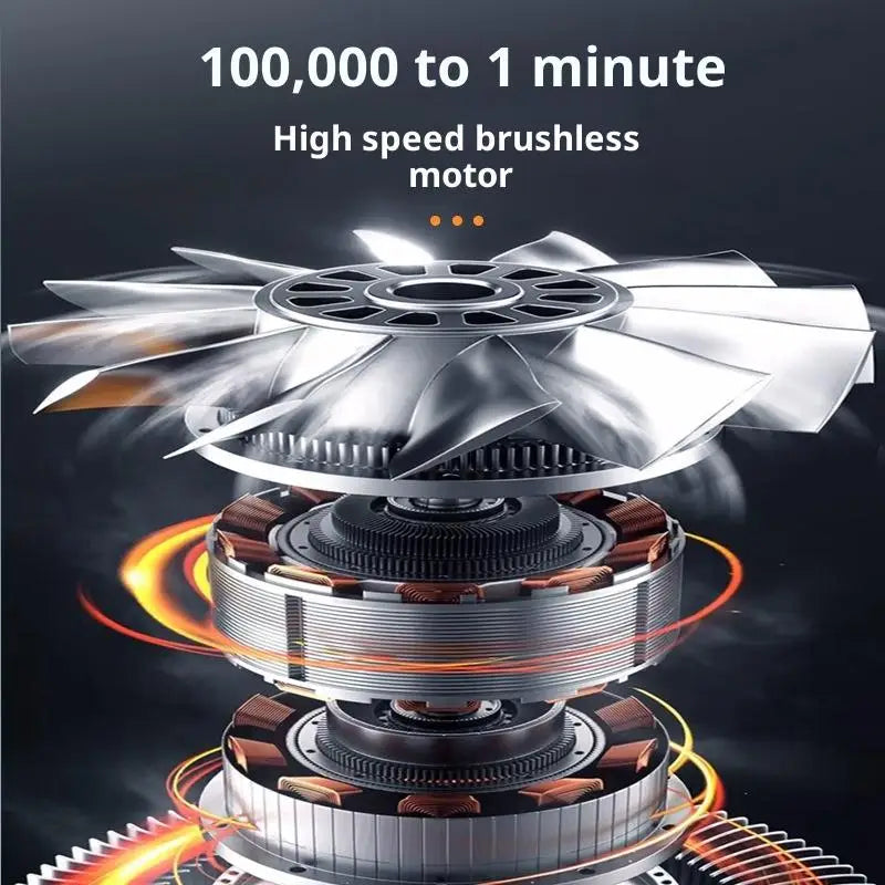 X8 Brushless Turbo Jet Fan Blower 100000RPM Powerful Electric Air Blower Vacuum Dust Cleaner Portable Dust Cleaner Violent Fan