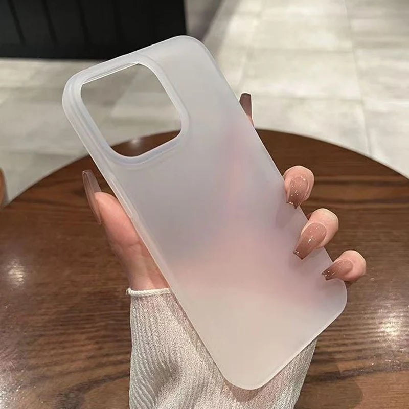 Ultra Thin Matte Hard Translucent Clear Phone Case for iPhone 17 16 15 14 13 12 11 Pro Max XS X 7 8 Plus Shockproof Bumper Cover