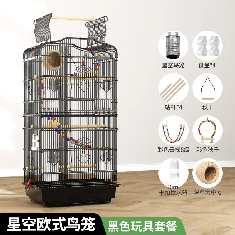 Hut Feeder Nest Bird Cage Parrot Carrier Breeding Villa Home Bird Cage Pigeon Luxury Oiseaux Accessoires Products Pet