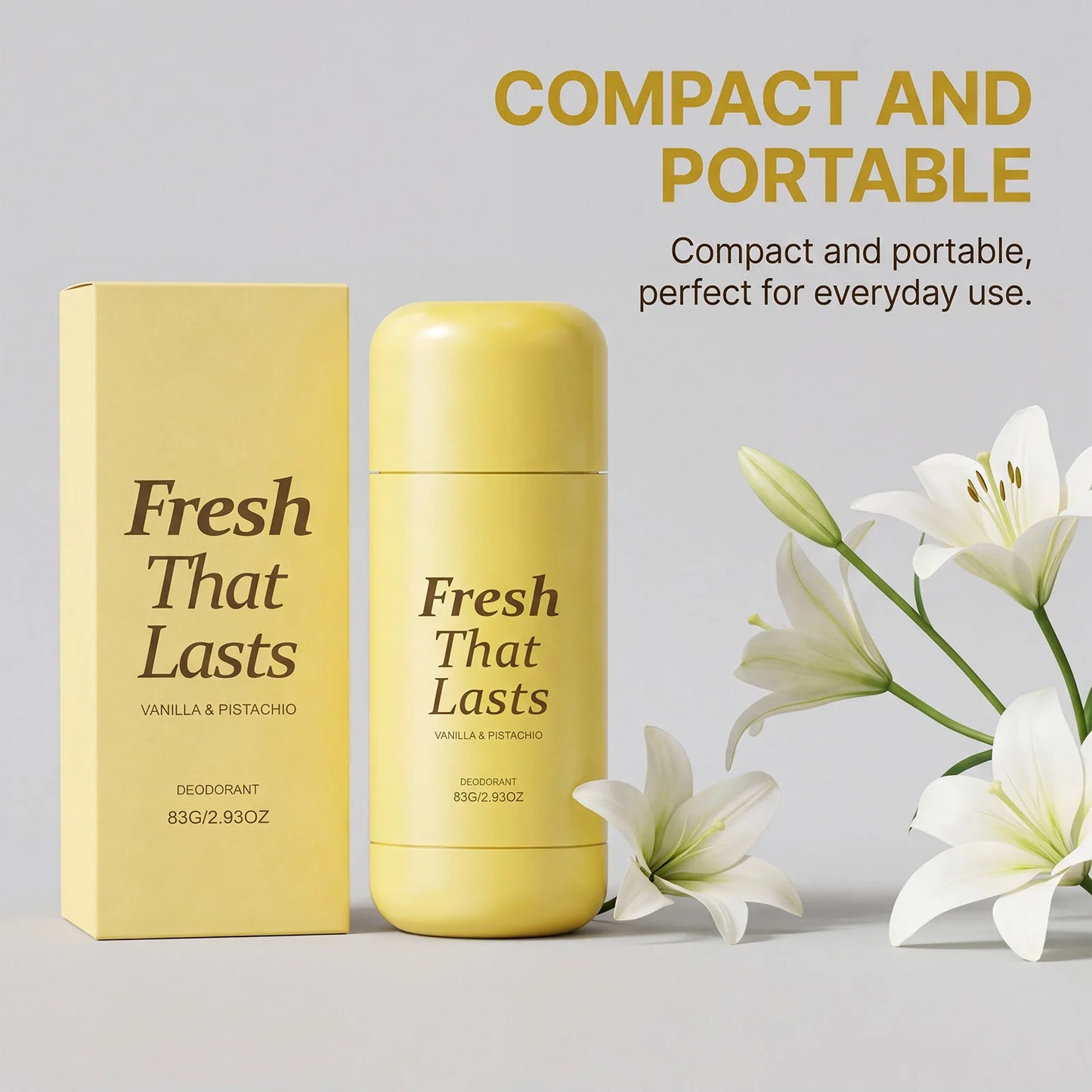 Vanilla Deodorant Stick Armpit Antiperspirant Odor Eliminator Brightening Skin Care Products Kojic Acid Turmeric Deodorant 83g