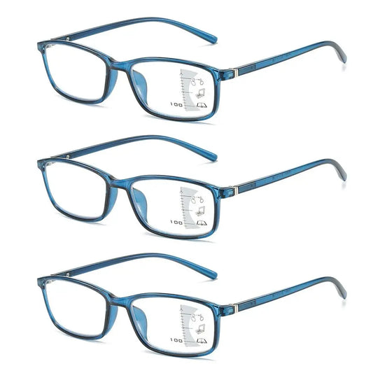 Retro Progressive Multi-Focus Reading Glasses For Men Women Anti-blue Light Near Far Presbyopia Eyeglasses