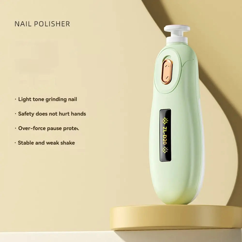 Electric Baby Nail Trimmer Safety 6 Grinding Heads Baby Nail Grinder Silent Child's Newborn Nail Clippers Manicure Tool Set