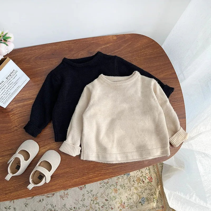 2PCS Baby Girls Clothes for Children Solid Sweater Bib Pants 2Pcs/Set Toddler Fashion Tracksuits