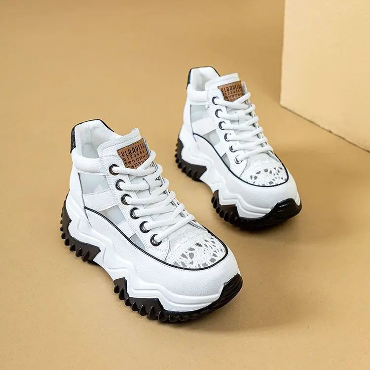 2024 New Sandals Fashion  Mesh Shoe Women Sport  Hollow Out Casual Round Toe Wedge Women Shoes Roman Retro
