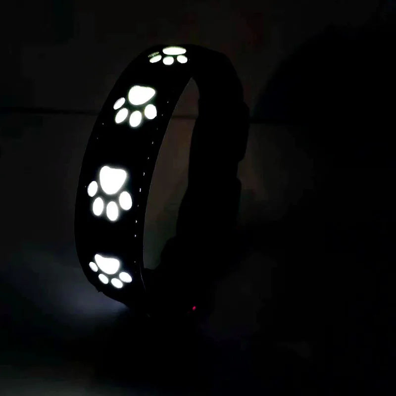 XS-L Luminous Dog Necklace Usb Glowing Small Dog Cat Collar Anti-Loss Cat Collar Safety Night Light Pet Supplies