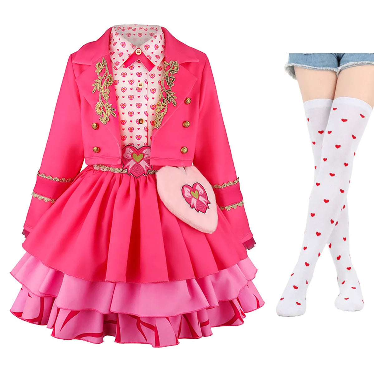 2026 Children Halloween Costume The Rise of Red Costumes Cosplay Movie Red Clothes Outfit Birthday Party Queen Dress With Socks