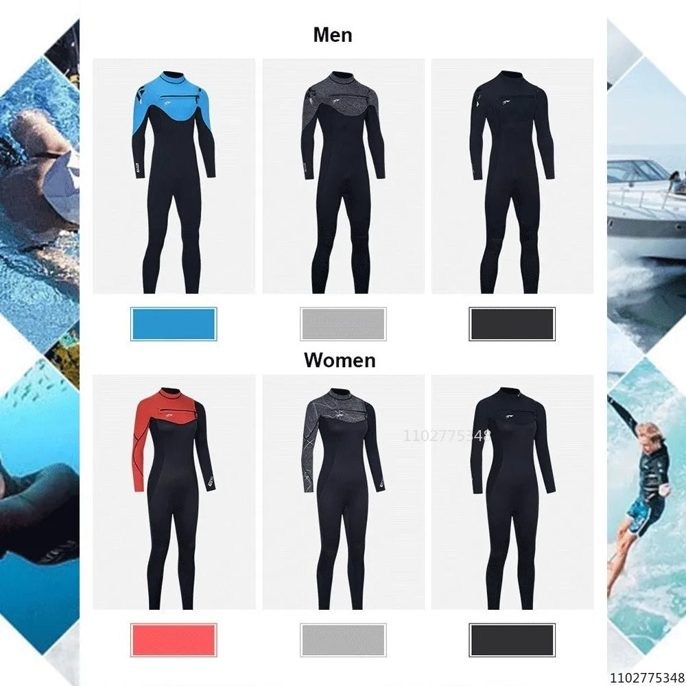 3mm/2mm Neopreno Men Women Wetsuit One-Piece Swimsuits Snorkeling Kayaking Wet Suit Surfing Scuba Diving Suit Fishing Kitesurf