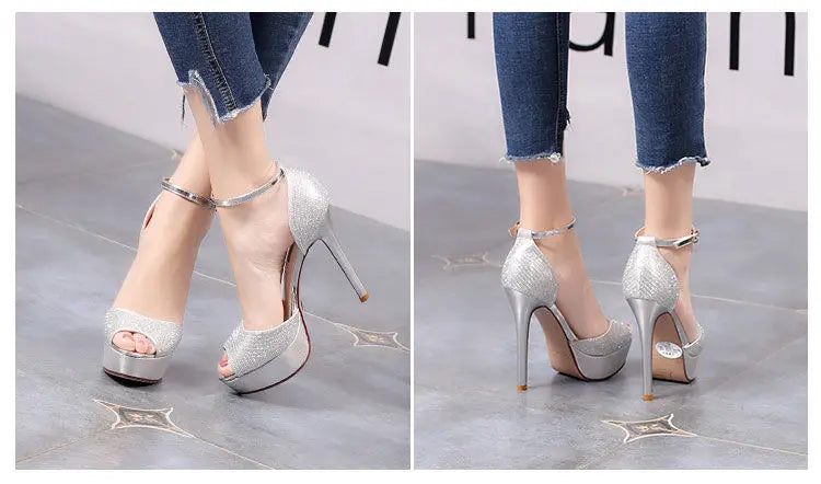 Platform High Heels Pumps Women Shoes 2022 Women Heels Sandals Wedding Shoes Sandalia Feminina 12 CM Heels