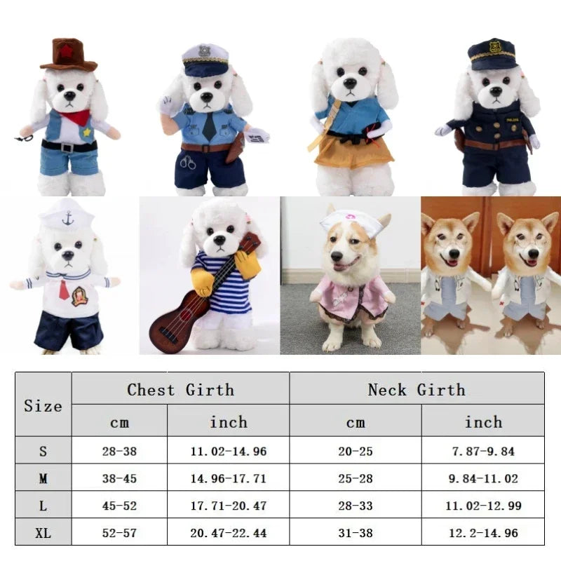 Halloween Funny Dog Clothes for Small Medium Dogs Cats Party Dressed Up Cosplay Costumes Bulldog French Chihuahua Pet Outfits