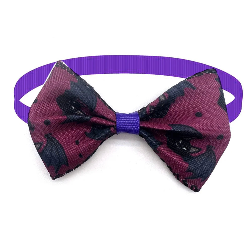 30/50 Pcs Holiday Pet Dog Bow Ties Puppy Halloween Collar Dog Bow Tie Design Puppy Collar for Small Dog Cat Grooming Products
