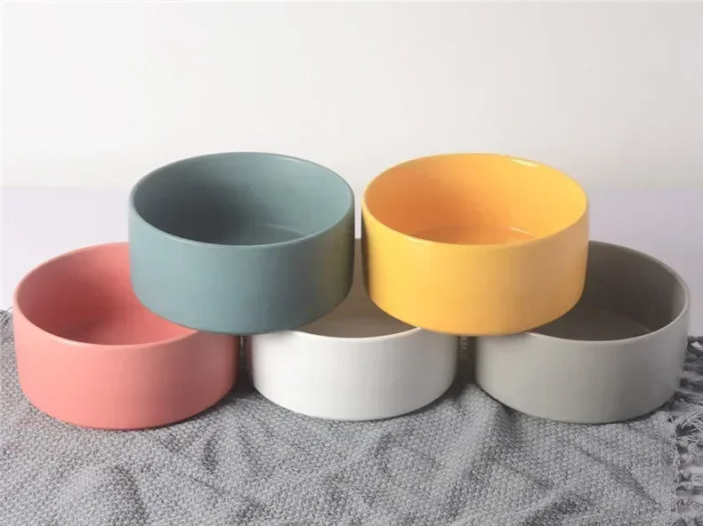 Self-Assembly Ceramic Double Cat Bowl Dog Bowl 400ML Pet Feeding Water Bowl Cat Puppy Feeder Product SuppliesFood Water Bowls