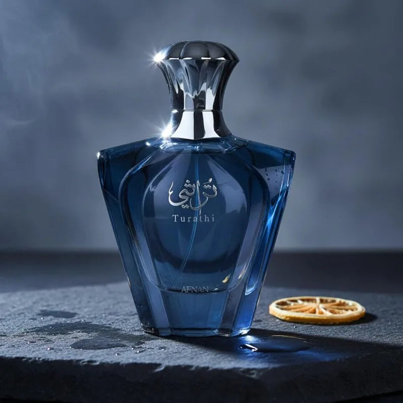 AFNAN Turathi Perfume 100ml Man Eau Parfum Citrus Woody Amber Spicy Fragrance Collection Long Lasting Musk Vanilla Luxury Scent