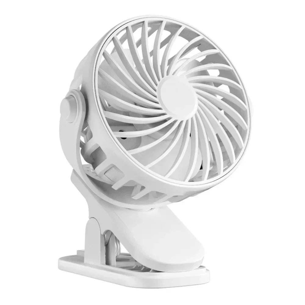 Desktop Clip Fan 3 Speed Quiet USB Mini Cooling Desk Fan 360° Rotate Portable Electric Fan Clip Fans for Strollers Air Cooler
