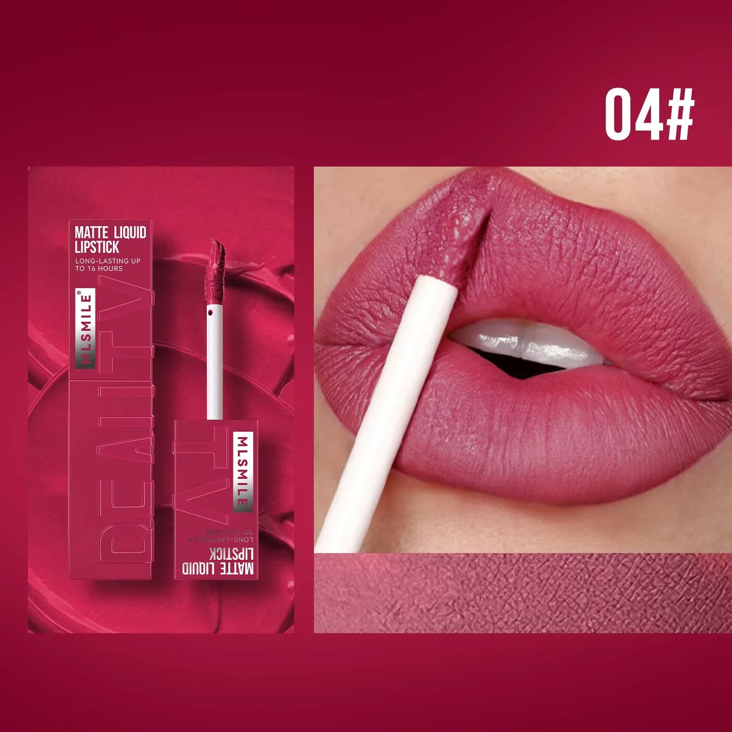 6 Colors of Long-Lasting Velvet Liquid Lipstick with Matte Texture Waterproof Non-Stick Cup Professional Lip Makeup Products