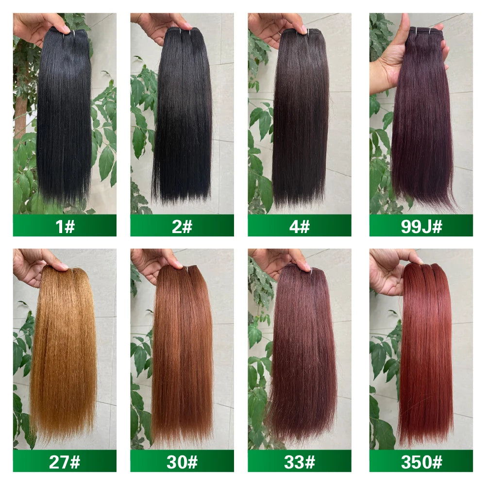 Blice Synthetic Hair Bundles 10-22 Inch Pure Color Yaki Straight Hair Extensions 100g/Piece Mixed Hair Weaving One Bundle Deal