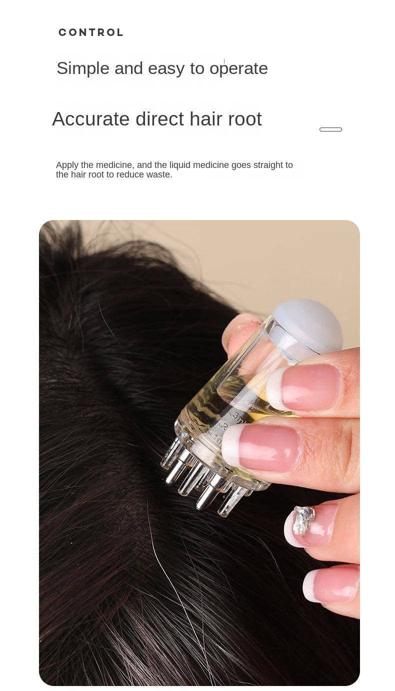 Scalp Applicator Liquid Comb Portable Mini Massage Comb Essential Oil Liquid Guiding Massager Anti Hair Loss Scalp Care Tools