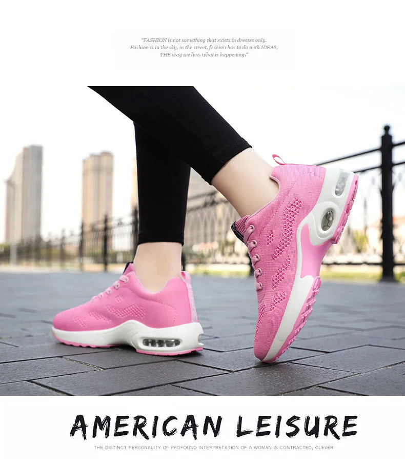 Women Mesh Breathable Casual Sneakers Lace-up Vulcanized Shoes Ladies Platform Sneakers Female Shoes Plus Size Zapatos De Mujer
