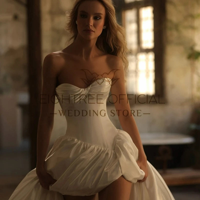 Eightree 2026 Princess A-Line Wedding Dresses Sweetheart Side Slit Shawl Bridal Dress Elegant Wedding Ball Prom Gowns Customized