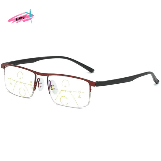 Automatic Adjustment Dual Light Presbyopia Eyeglasses Computer Eyeglasses Hyperopia Eyewear Anti-blue Light Reading Glasses
