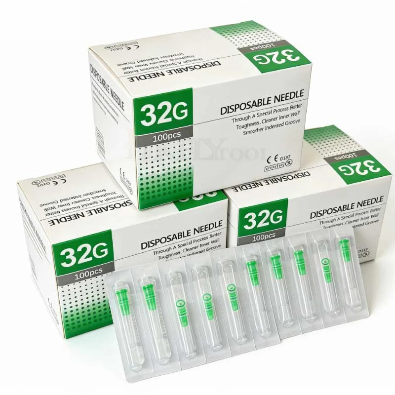 30G 13MM 32G 34G 4MM Disposable Painless Small Needle Irrigator Teeth Beauty Sterile Packaged Eyelid Care Tool Sharp Tip Tattoo