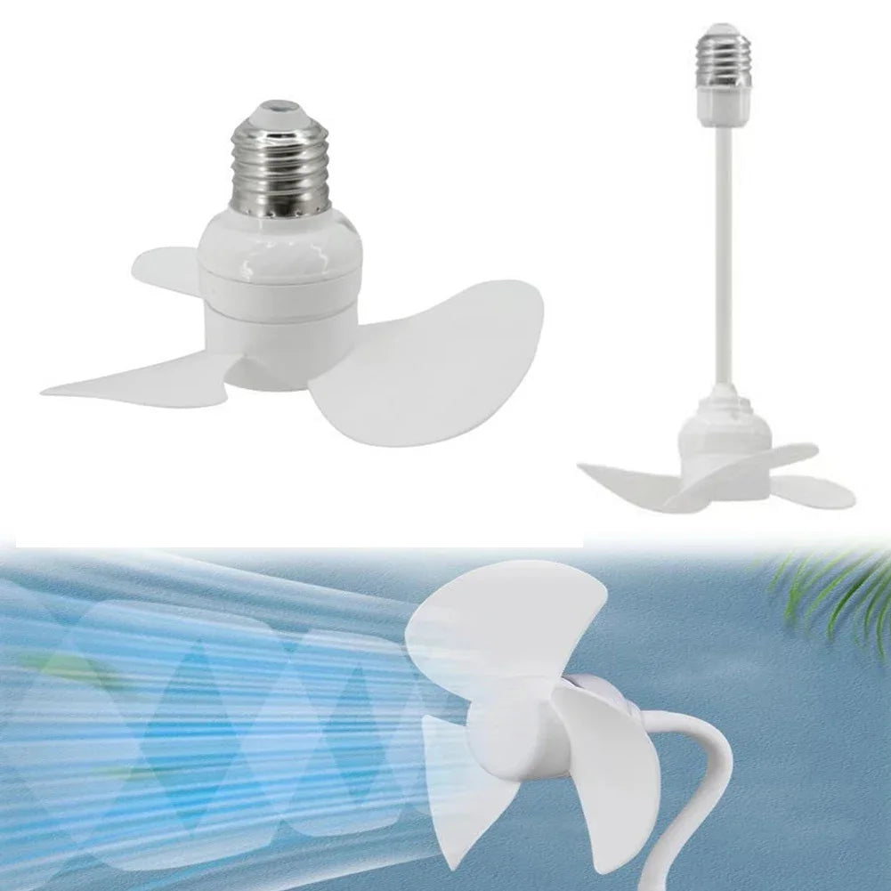 Indoor Ceiling  Fan E27 Screw Mouth  Household Electric Fan  Brushless Motor 14CM  Bedroom  Silent Fan LED  Energy-saving Fan