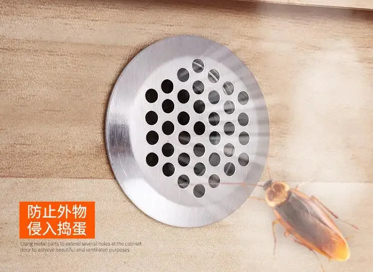 10pcs Round cabinet Air duct Vent Dia.19mm-53mm Steel Louver Mesh Hole plug decoration cover Wardrobe grille ventilation systems