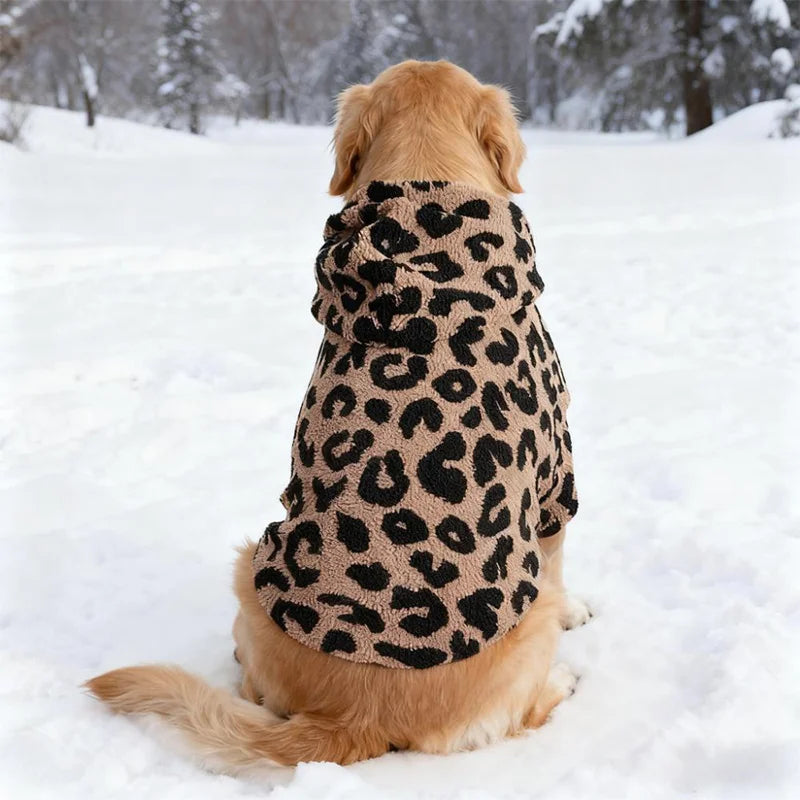 Fashionable Big Medium Dog Clothes Wool Lambing Hooded Sweatshirt Winter Warmth Durbin Dog Sweater Dog Clothes Dog Accessories