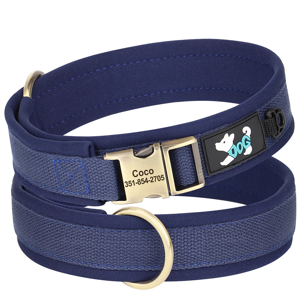 Personalized Nylon Dog Collar Adjustable Dog Collars Customized Pet ID Collar for Small Medium Large Dogs Free Engraving