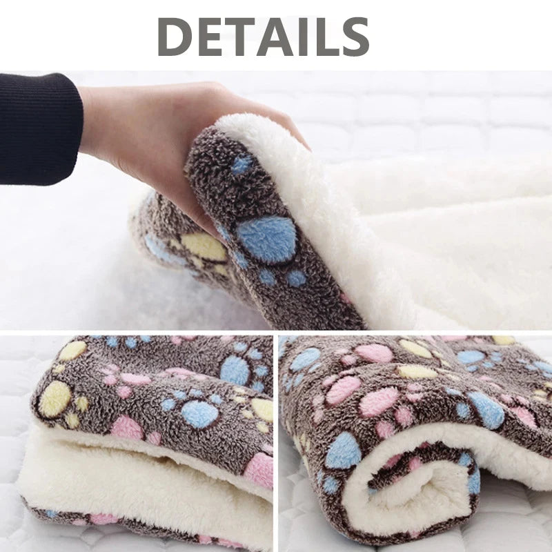 Soft & Warm Thickened Cozy Dog Bed Mat - Winter Cute Print Blanket for Small Medium Large Dogs | Pet Supplies