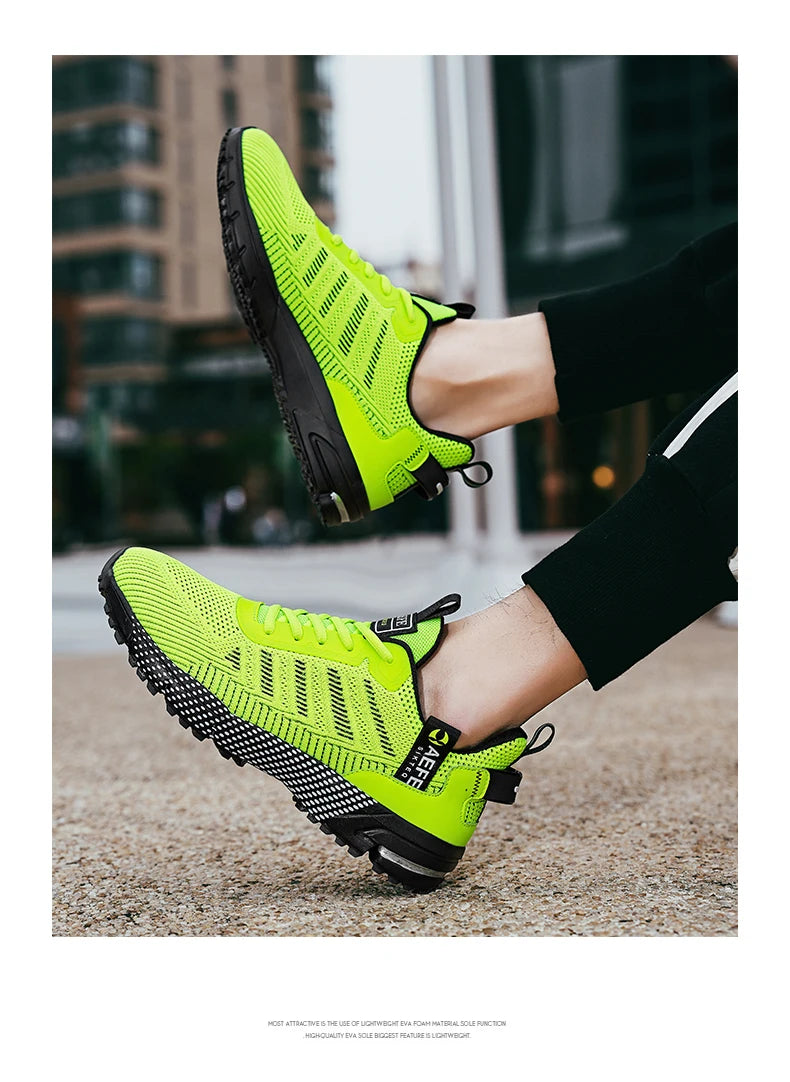 YRZL Men Casual Sport Shoes Breathable Lightweight Sneakers Outdoor Mesh Running Shoes Athletic Jogging Tenis Walking Shoes Man