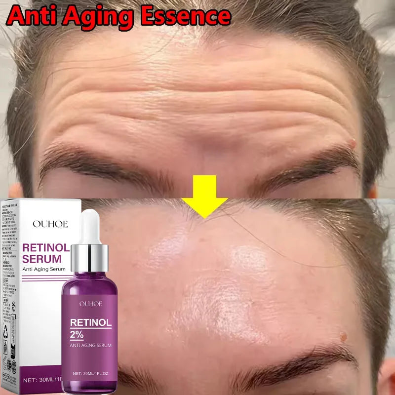 Retinol Remove Wrinkle Face Serum Lift Firming Anti Aging Fade Fine Lines Whitening Brightening Moisturizer Skin Care Cosmetics