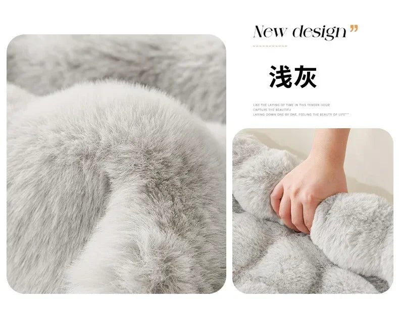 1PC Winter Warm Dog Bed Mats Super Soft  Plush Pet Blanket Pad Mat for Small Dogs Plush Neck Pillow Cat Nest Travel & Indoor
