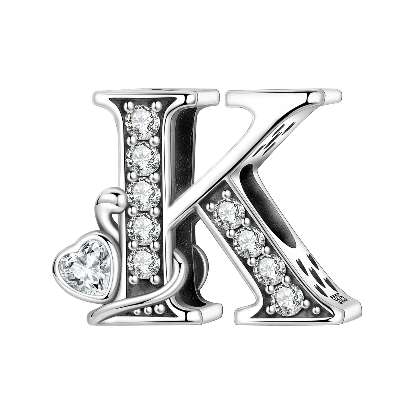 2026 New 925 Sterling Silver Zircon Scroll Grass Pattern 26 Letter Bead Charms for Women Fit DIY Bracelet Necklace Jewelry Gift