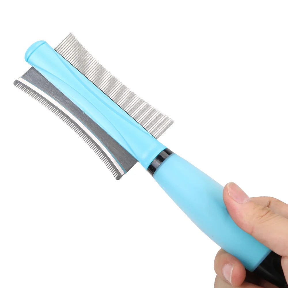 For Cat Dog Hair Remover For Cat Grooming Tool Easy Deshedding Brush For Long Small Hair Dog Pet Hair Comb Double-Sided