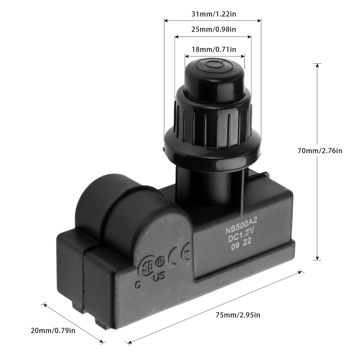 Universal Spark Generator 2 Outlet Push Button Igniter for BBQ Gas Grill Replacement DC1.5V