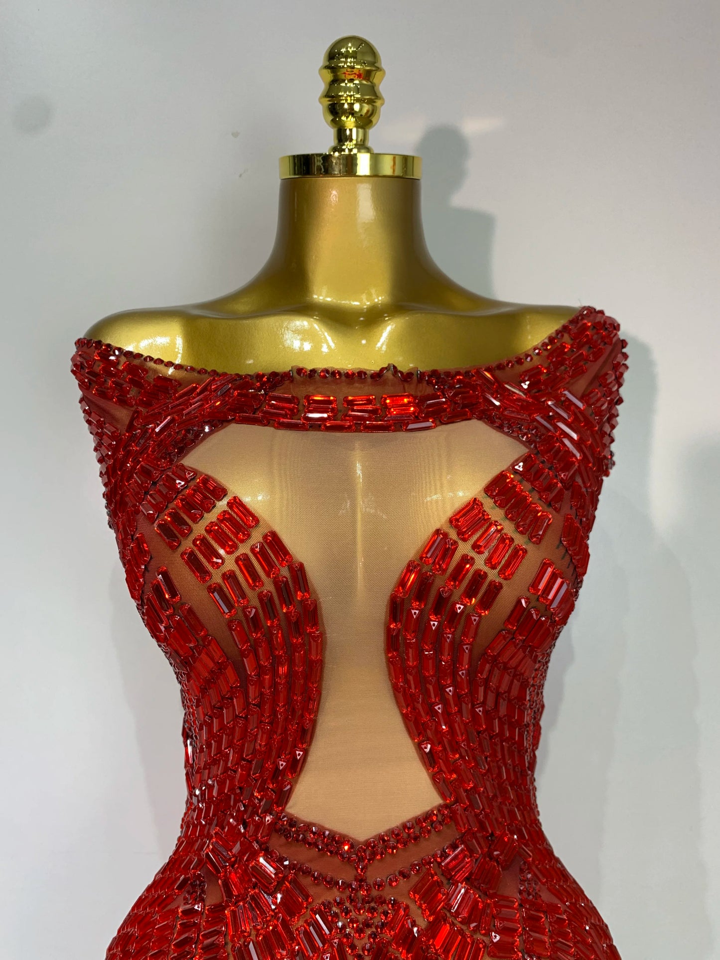 Luxury Rhinestones Sexy Mesh See Through Mini Dress Women Celebrate  Birthday Evening Party Dress Stage Performance  Costume