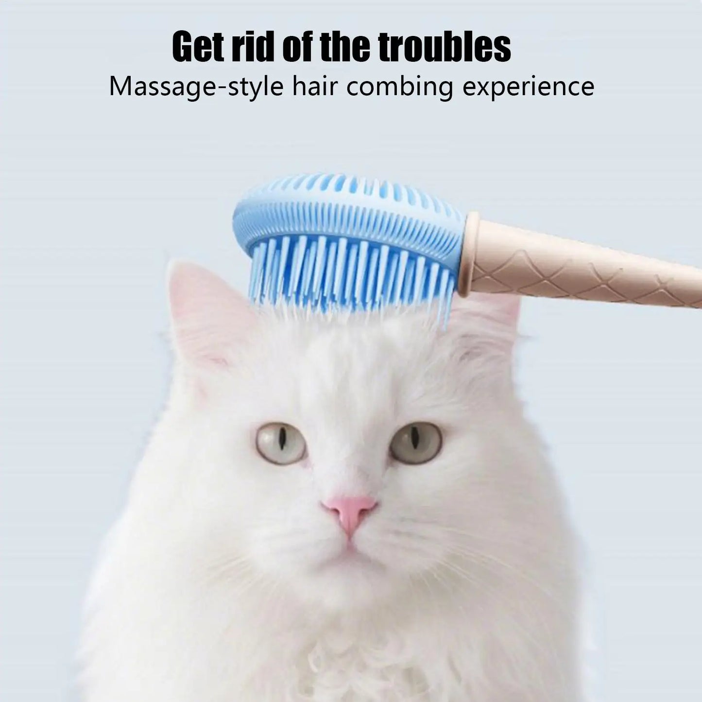 Dog Grooming Brush Animals Skin Massaging Soft Bristles Pet Cat Dog Hair Grooming Brush For Indoor Outdoor Long Short Coat Small