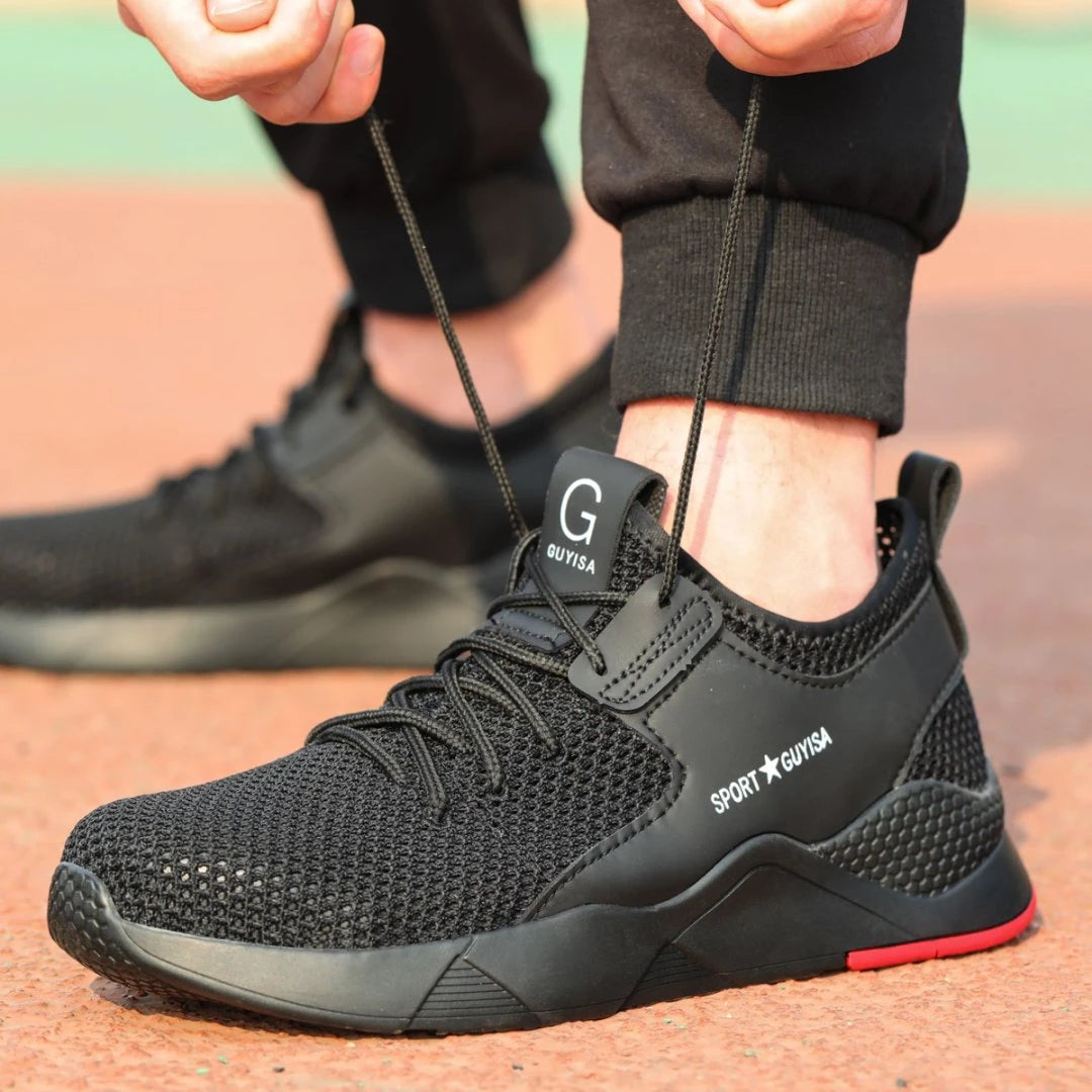 Summer Safety Shoes Mesh Work Shoes Lightweight Safety Sneaker For Men Breathable Protective Work Sneakers Steel Toe Shoes Man