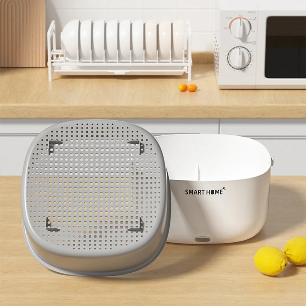 Ultrasound Electric Vegetable Washers Household Food Grains Purifie Basket Kitchen Gadgets for Tableware Bottles Home Appliance