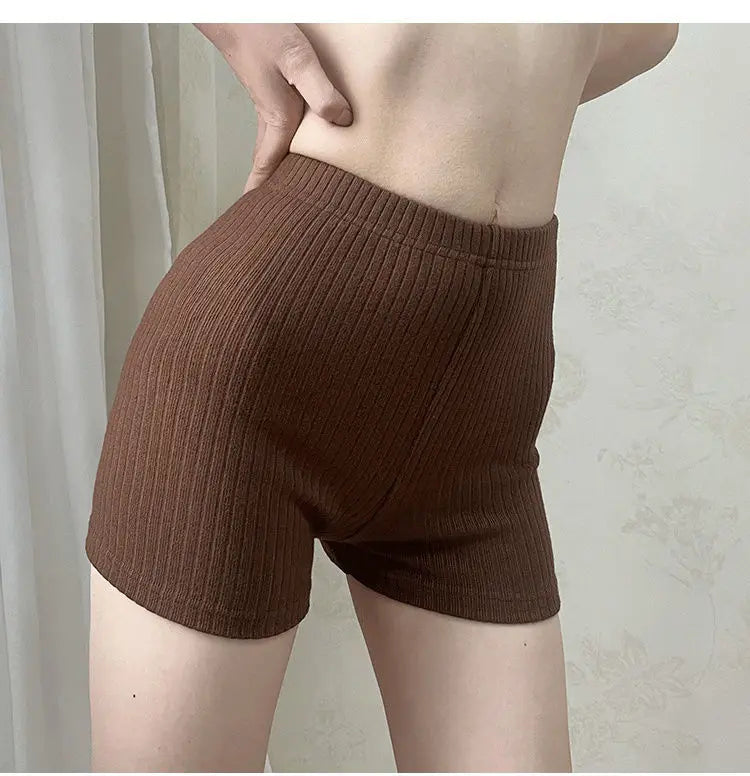Fitness Shorts Women's High Waist Hip Lift Tight Thin Three-point Pants Sports Hot Pants Anti-light Yoga Pants