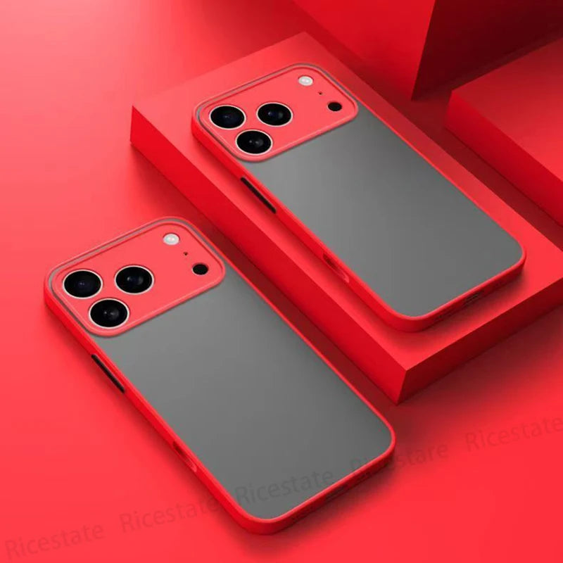 Shockproof Armor Translucent Phone Cases for iPhone 17 Air 17E 16 16E 15 14 13 12 11 Mini Pro Max 6 7 8 Plus X XS XS Max Covers