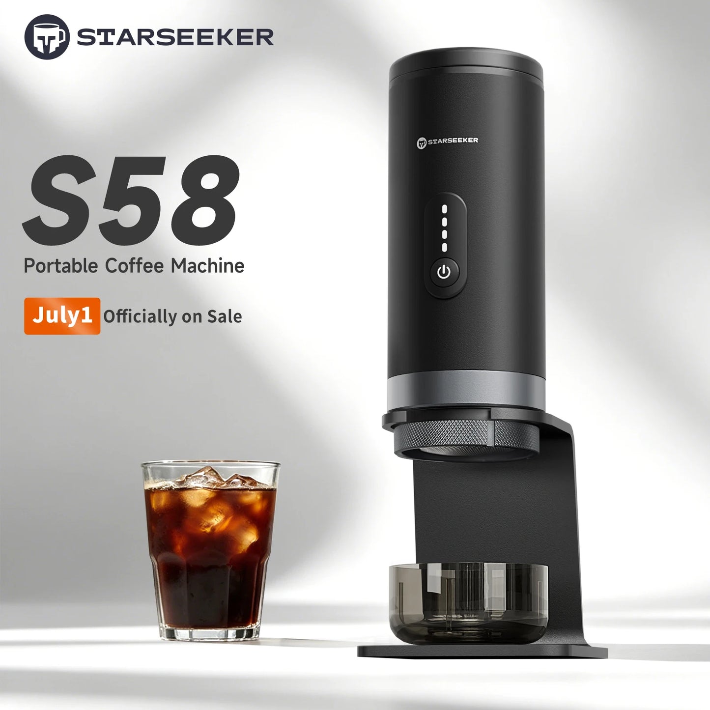 STARSEEKER S58/S58Pro Portable Espresso Coffee Maker Wireless Heating Coffee Machine Bottomless Handle Bottomless Extraction