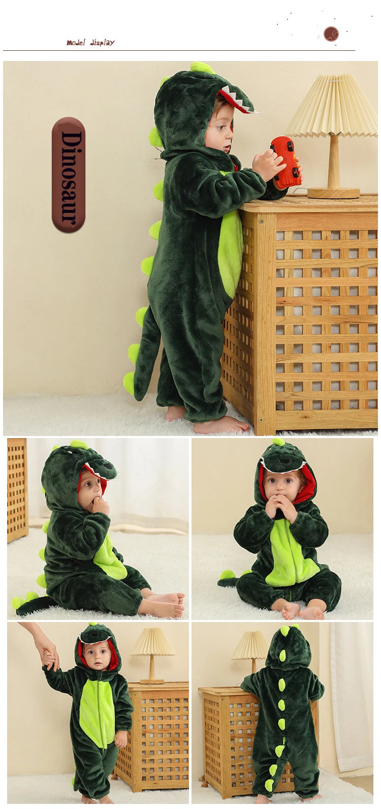 Autumn Winter Cartoon Style Winter Long Sleeve Baby Boys Girls Rompers Toddler Kids Playsuit Jumpsuits Baby Clothes Child Onesie
