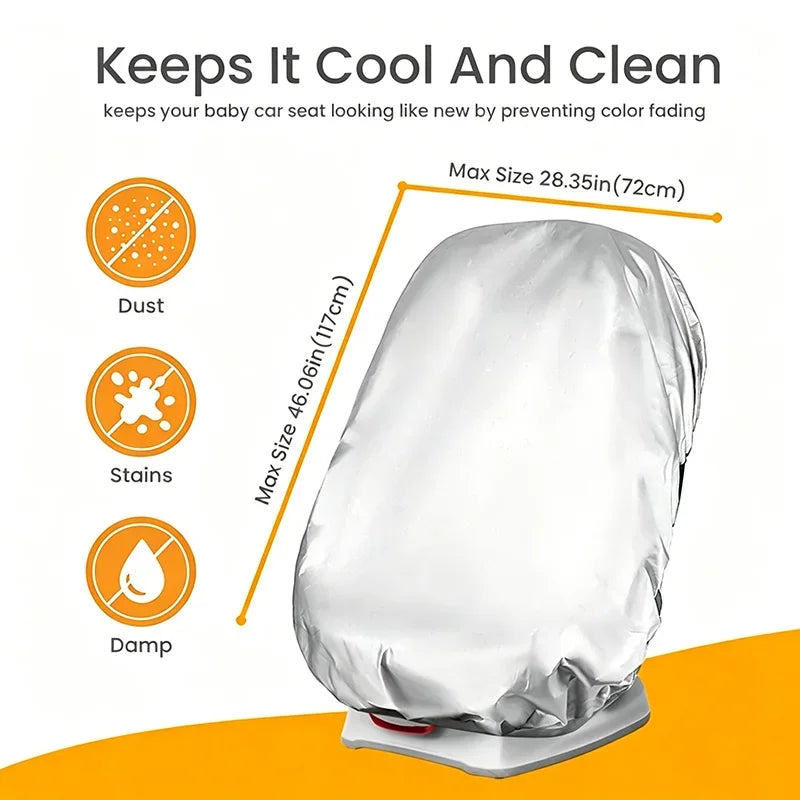 Baby Car Seat Sun Shade Cover Universal Car Seat Dust Cover Heat Insulation UV Protect Durable Eco Friendly Material Block New