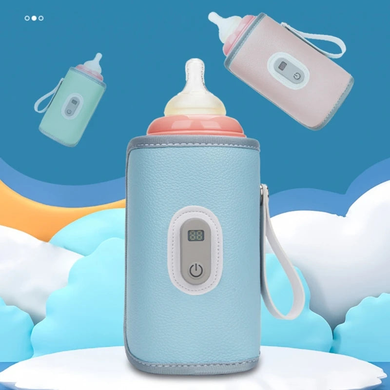 USB Charging Feeding Bottle Heater Heating Sleeve Milk Warmer 5 Temperature Adjust Insulated Breastmilk Warm Bag