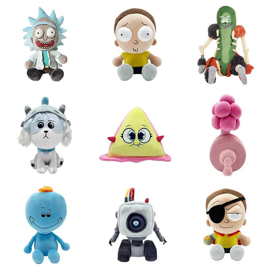 New Rick and Morty plush toy, animation merchandise doll, anime game figurine, room decoration, Halloween gift for kids