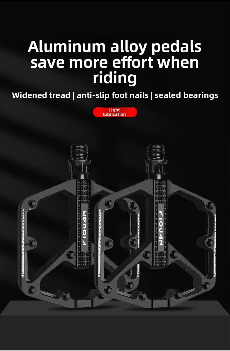 Mountain Road Bicycle Pedal Aluminum Alloy Pedal Double DU Pedal Anti-slip Widened Nail Pedal Bicycle Accessories Mtb Pedals