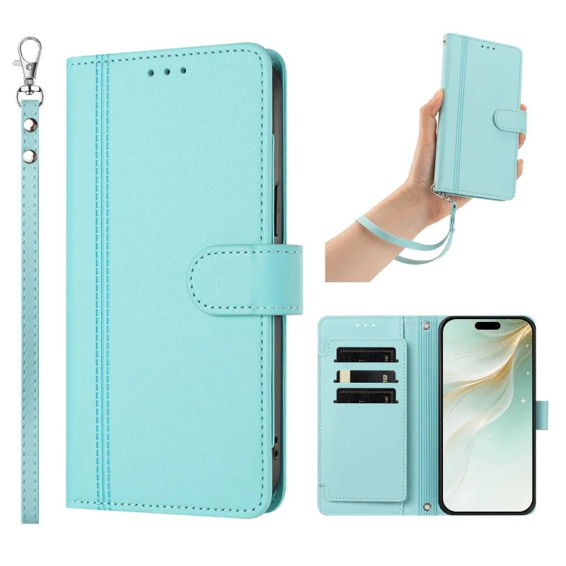 PU Leather Flip Phone Case For Oneplus 8T 9R 10T 11R 12R 13R 15T Holder 9 Card Slots Wallet Cover For Oneplus 13 12 11 10 9 Pro