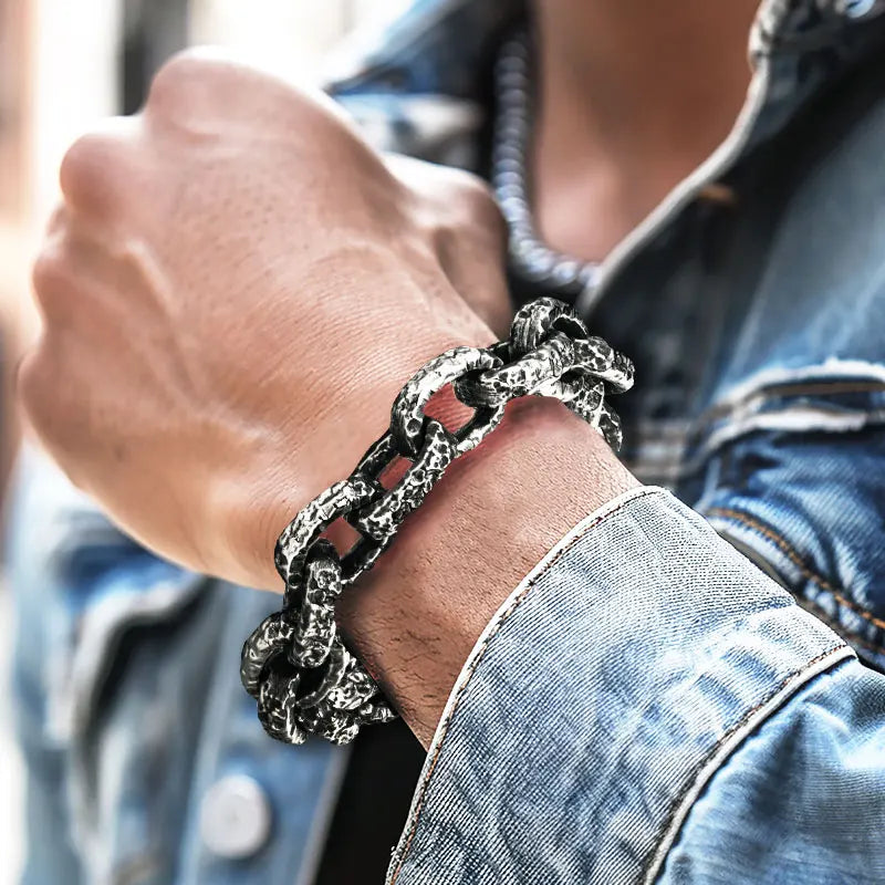 Scars of the North	Valhalla Chain bracelet for men Nordic Runes stainless steel  fashion Jewelry